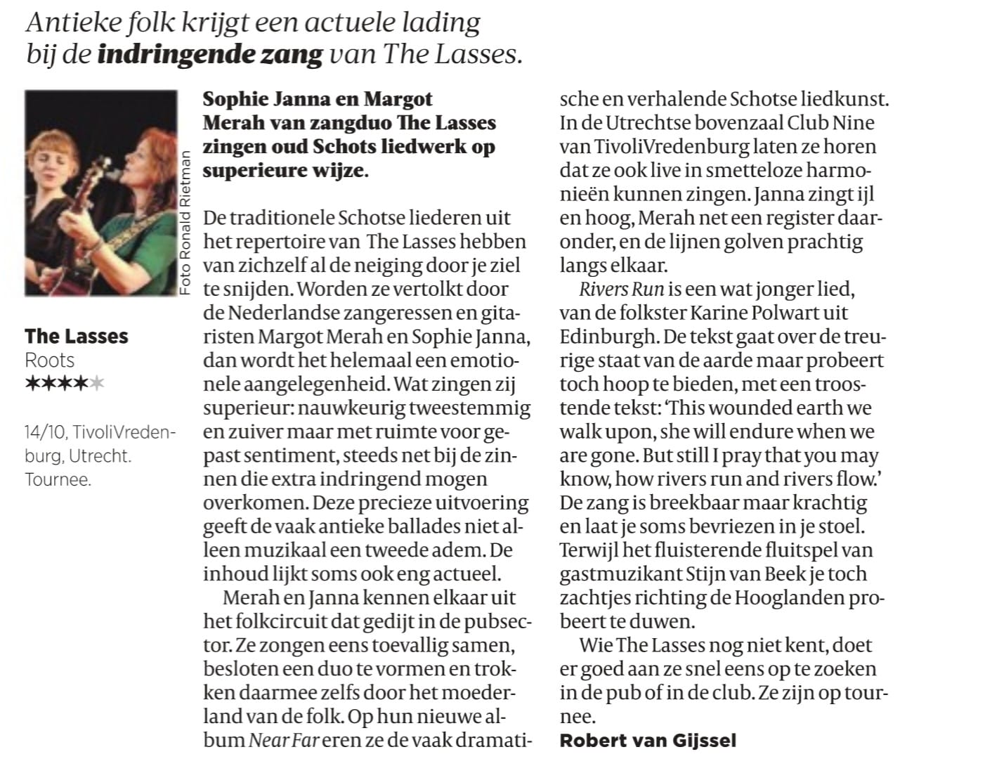 the lasses recensie Volkskrant